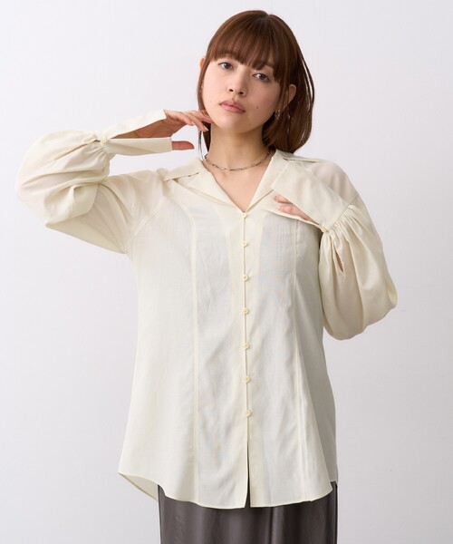 ランキング2025 ブラウス A CODE シャツ レディース shirt long sheer 下着・アンダーウェア