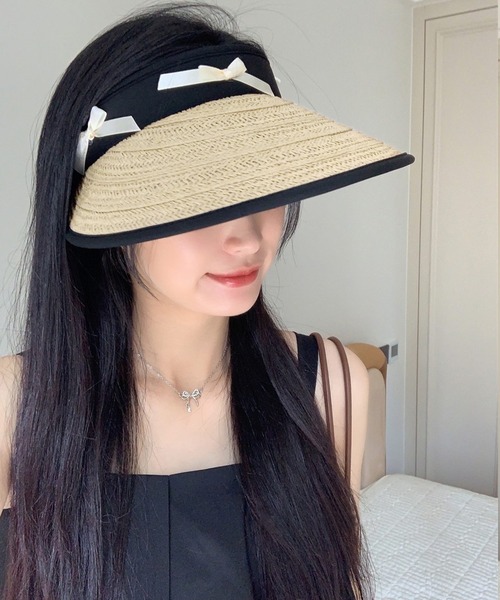 shopnikoniko（ショップにこにこ） サンバイザー ストロー サン 