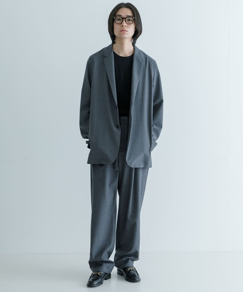 ATON パンツ ATON WOOL TROPICAL TAPERED PANTS メンズ