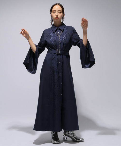 ワンピース ソデスリットキリカエワンピース(HARE) レディース  