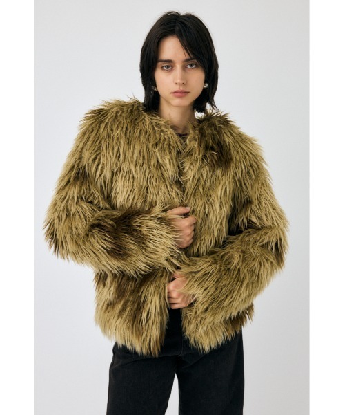 MOUSSY コート アウター MESSY FAUX FUR レディース : ZOZOTOWN
