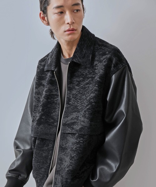 JUNRED（ジュンレッド） ブルゾン アウター ジャガードコンビブルゾン