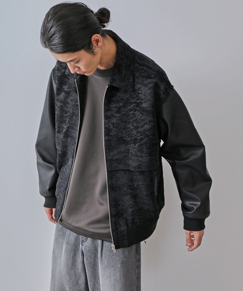 JUNRED（ジュンレッド） ブルゾン アウター ジャガードコンビブルゾン