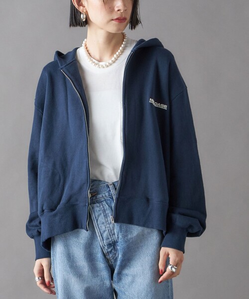パーカー SHIPS NINE CASE:ロゴ フーディー レディース SHIPS パーカー NINE CASE:ロゴ フーディー レディース