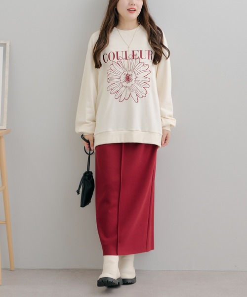 ANOTHER BRANCH OLIVE des OLIVE スウェット お花刺繍スウェット