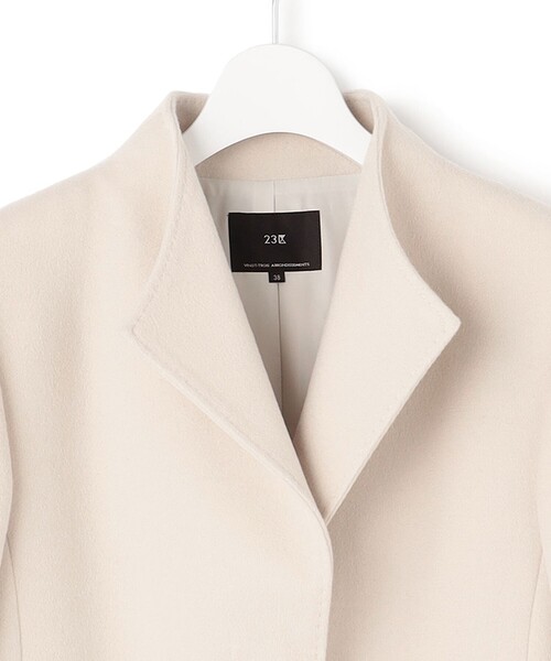 コート アウター ウールカシミヤビーバー スタンドカラー レディース