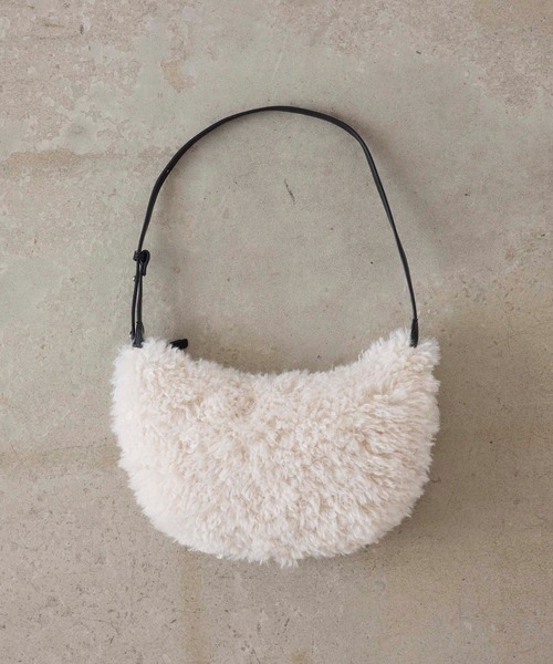 ショルダーバッグ バッグ Fakefur halfmoon shoulder bag/フェイクファー ハーフムーン ショルダー バッグ レディース | EFOLE | 05
