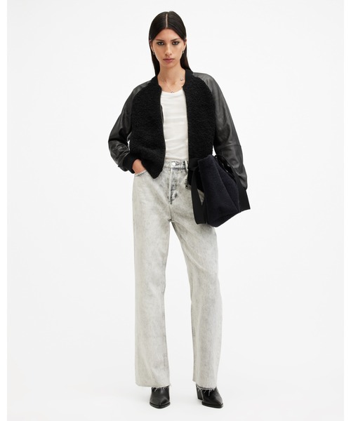 ALLSAINTS（オールセインツ） カーディガン RENATA LEATHER SLEEVE