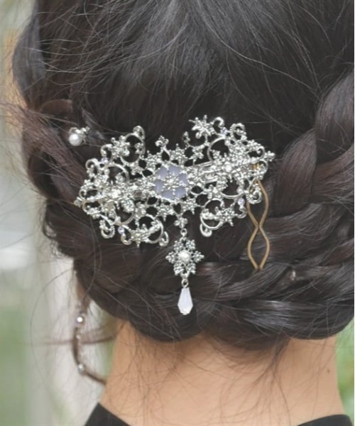 axes femme ヘアクリップ スノークリスタルバレッタ : ZOZOTOWN Yahoo