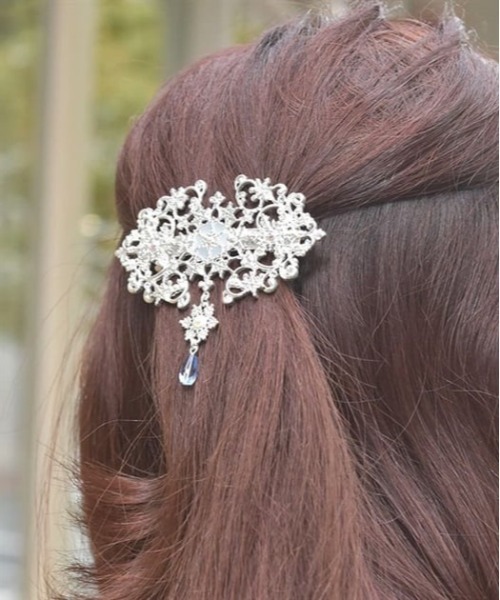 秋のバレッタ ヘアクリップ axes femme ヘアクリップ スノークリスタルバレッタ : ZOZOTOWN Yahoo