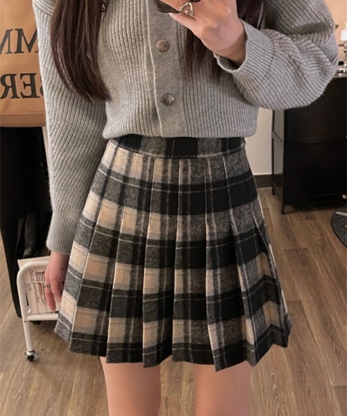 スカート チェック柄 プリーツミニスカート : ZOZOTOWN Yahoo!店