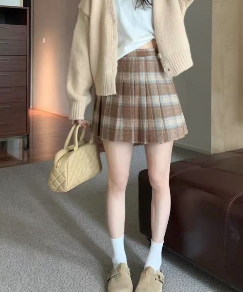 スカート チェック柄 プリーツミニスカート : ZOZOTOWN Yahoo!店
