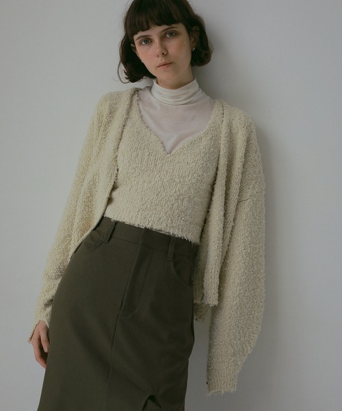 MANOF（マノフ） ニット セーター BUSTIER SET KNIT CARDIGAN