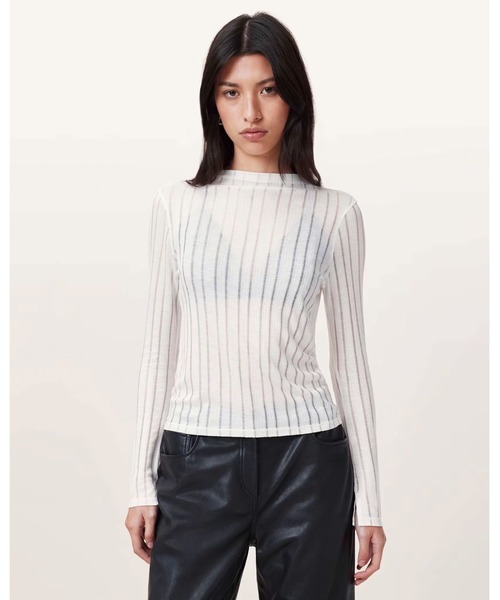 tシャツ AKI LONG SLEEVE FUNNEL NECK T-SHIRT | AKI 長袖 ファンネル ネック Tシャツ レディース
