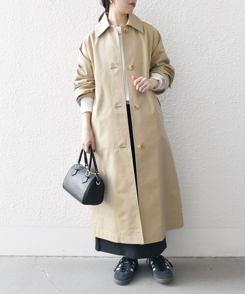 SHIPS any トレンチコート コート any:「手洗い可能」シャンブレー
