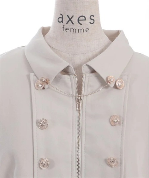 もらって嬉しい出産祝い axes femme W釦スリット袖 テーラードジャケット ジャケット ジャケット・アウター
