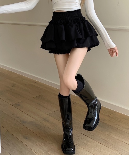 ¥18000から最終値下げ!d.i.aタグ付き未使用インナー付きミニスカート スカート フレア ティアードミニスカート インナー付き