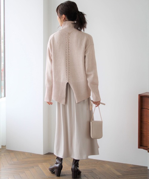 「GeeRA」 タートルネックニット MEDIUM ブラック レディース_画像4