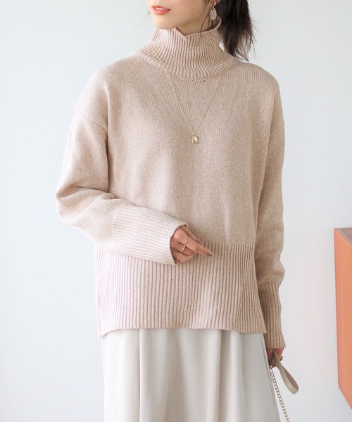 「GeeRA」 タートルネックニット MEDIUM ブラック レディース_画像6