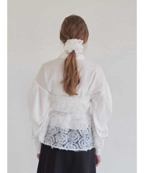 etre loin ブラウス シャツ Tulle bare top ＆ shirt set