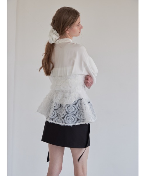 ブラウス シャツ Tulle bare top ＆ shirt set レディース etre loin ブラウス シャツ Tulle bare top ＆ shirt set