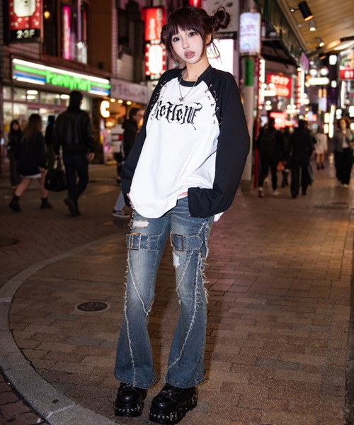 REFLEM tシャツ 「REFLEM/レフレム」ピアス付きラグランL/S TEE