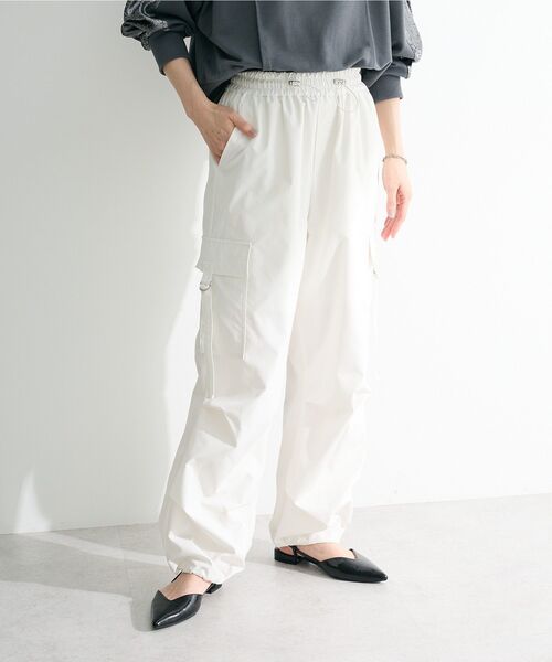 ELENCARE DUE ワイドパンツ パンツ ・ELENCARE DUEナイロンミリタリー
