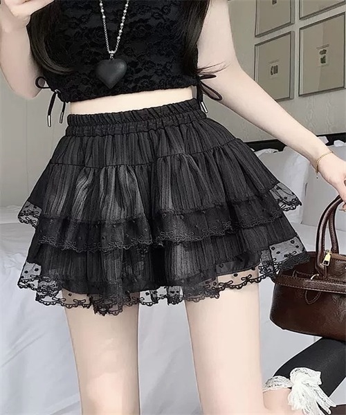FREE STYLISTS スカート レースフリルミニスカート : ZOZOTOWN Yahoo