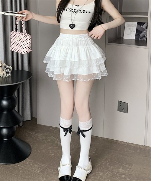 FREE STYLISTS スカート レースフリルミニスカート : ZOZOTOWN Yahoo