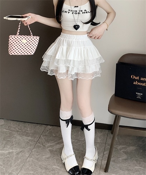 FREE STYLISTS スカート レースフリルミニスカート : ZOZOTOWN Yahoo