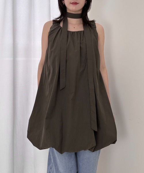 gossip!ロサンゼルス ワンピース ノースリーブ バルーンミニワンピース