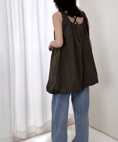 gossip!ロサンゼルス ワンピース ノースリーブ バルーンミニワンピース