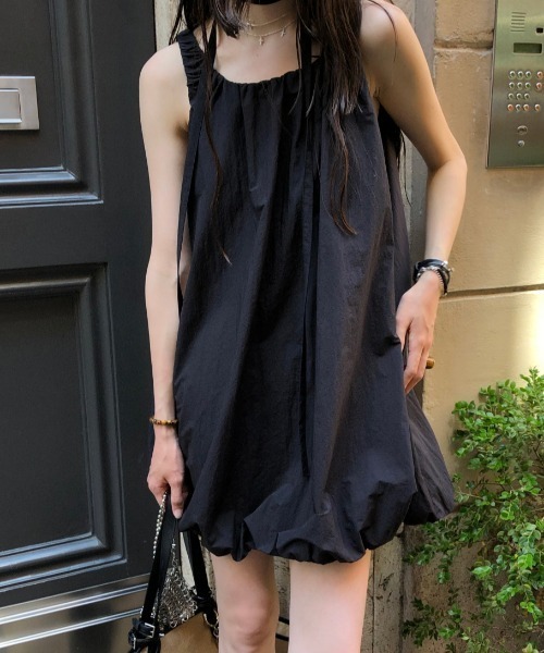 gossip!ロサンゼルス ワンピース ノースリーブ バルーンミニワンピース