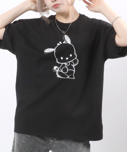 sanrio tシャツ sanrio（サンリオ）キャラクター刺繍ビッグ
