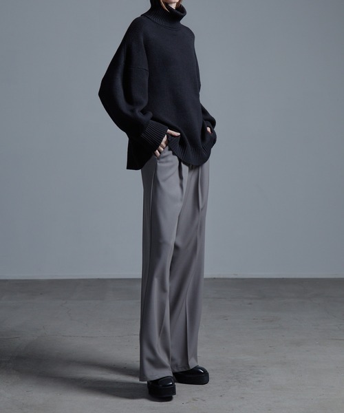 「Loose/ルース」 タートルネックニット S ブラック メンズ_画像4