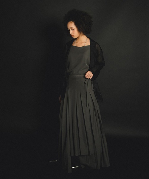 et.UNiVER ドレス Pleats skirt sheer jk set up : ZOZOTOWN Yahoo!店