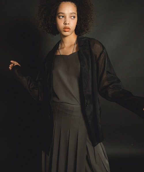 et.UNiVER ドレス Pleats skirt sheer jk set up : ZOZOTOWN Yahoo!店