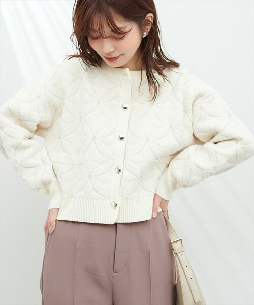 「natural couture」 ニットカーディガン FREE ブラック レディース_画像6