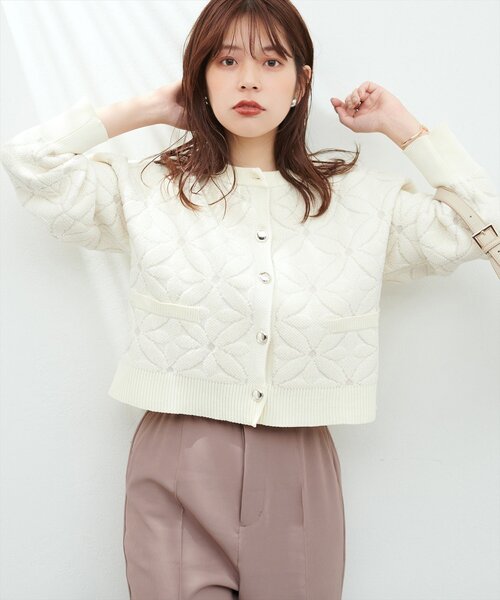 「natural couture」 ニットカーディガン FREE ブラック レディース_画像7