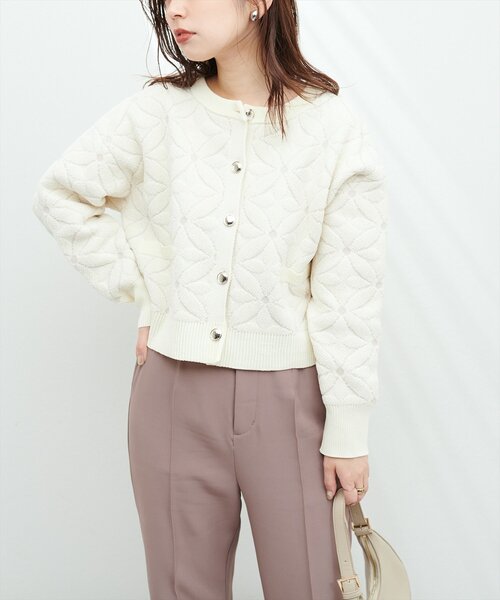 「natural couture」 ニットカーディガン FREE ブラック レディース_画像8