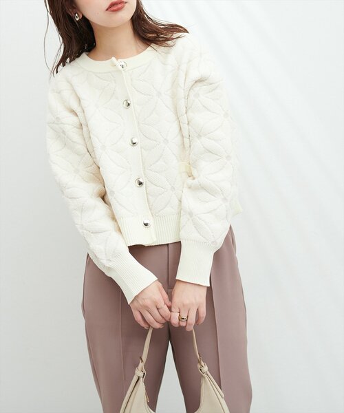 「natural couture」 ニットカーディガン FREE ブラック レディース_画像9