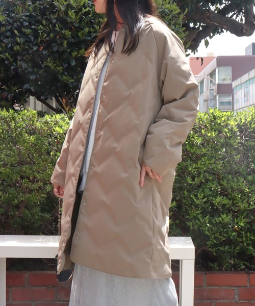 「libelle more」 「MARBLEWALTZ」ダウンコート M アイボリー レディース_画像9