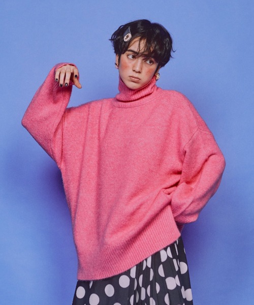 manana suerte（マニャーナスエルテ） タートルネックニット FREE