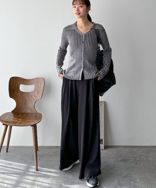 「DOUX ARCHIVES」 ニットカーディガン FREE ベージュ レディース_画像4