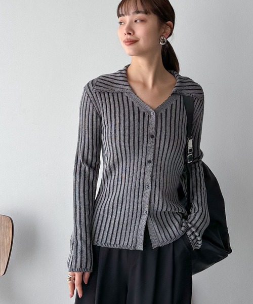 「DOUX ARCHIVES」 ニットカーディガン FREE ベージュ レディース_画像5