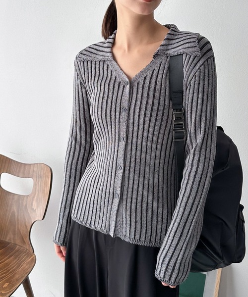 「DOUX ARCHIVES」 ニットカーディガン FREE ベージュ レディース_画像7