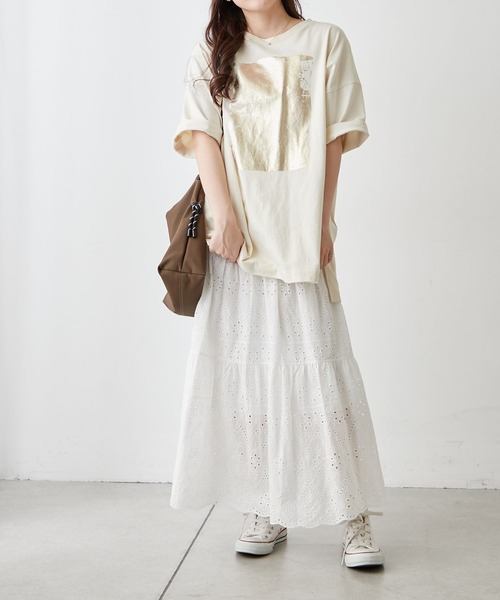 continuer de NICE CLAUP スカート コットンレースティアード