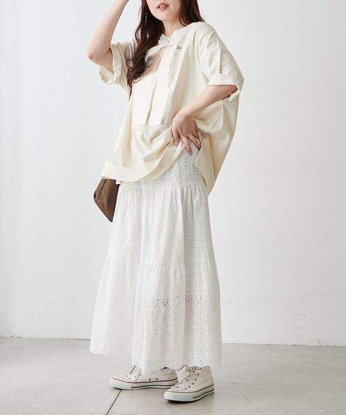 アクシーズ　ティアードコットンレーススカート ティアードコットンレーススカート | レディース服・レディース