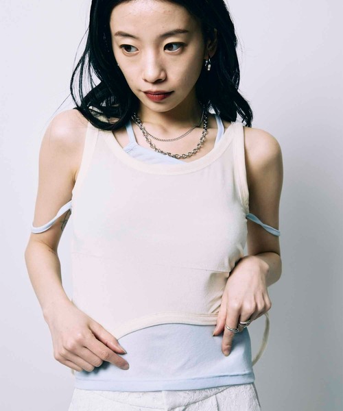 led.tokyo タンクトップ ノースリーブ 「led.tokyo」LAYERED TANK SET