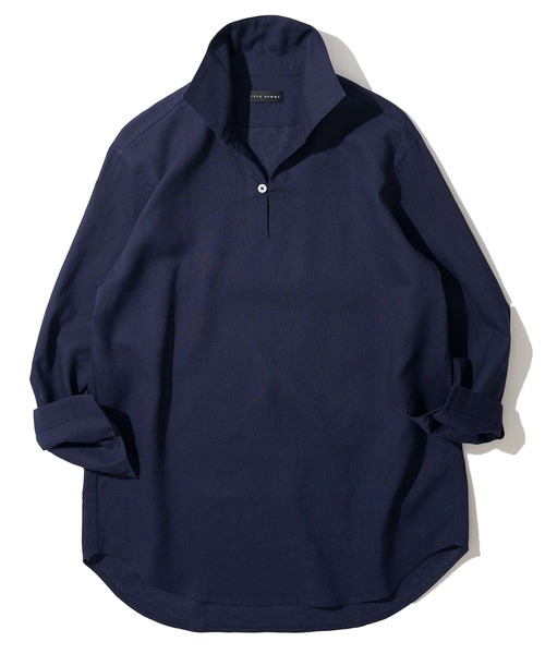 【未使用】ブラックリネン/ カプリシャツ/ L TETE HOMME シャツ 展開店舗限定 ハードマンリネン / Herdmans